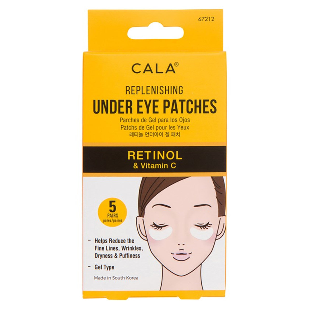Cala -Retinol & Vitamin C Under  Eye Patches (5 Pair/Pk)-67212