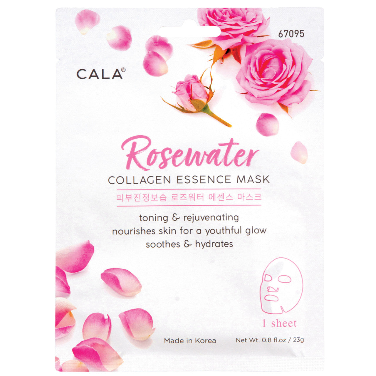 Cala -Rosewater Collagen Essence Mask (1 Sheet) -67095