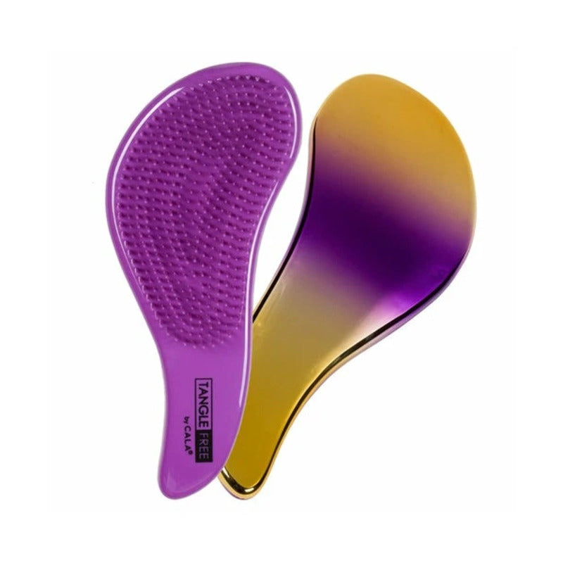 Cala Tangle Free Hair Brush Metallic Purple And Gold