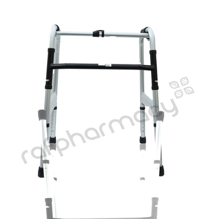 CAREMAX ALUMINIUM ONE BUTTON ADJUSTABLE TOEEWALKER 4 LEGS