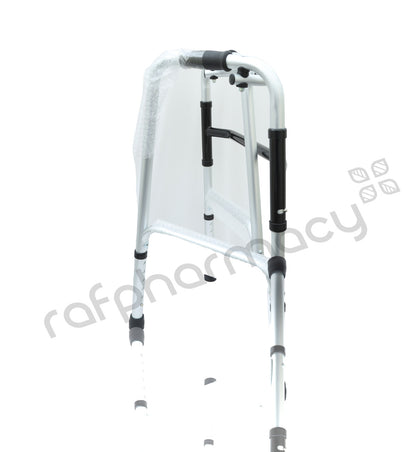 CAREMAX ALUMINIUM ONE BUTTON ADJUSTABLE TOEEWALKER 4 LEGS