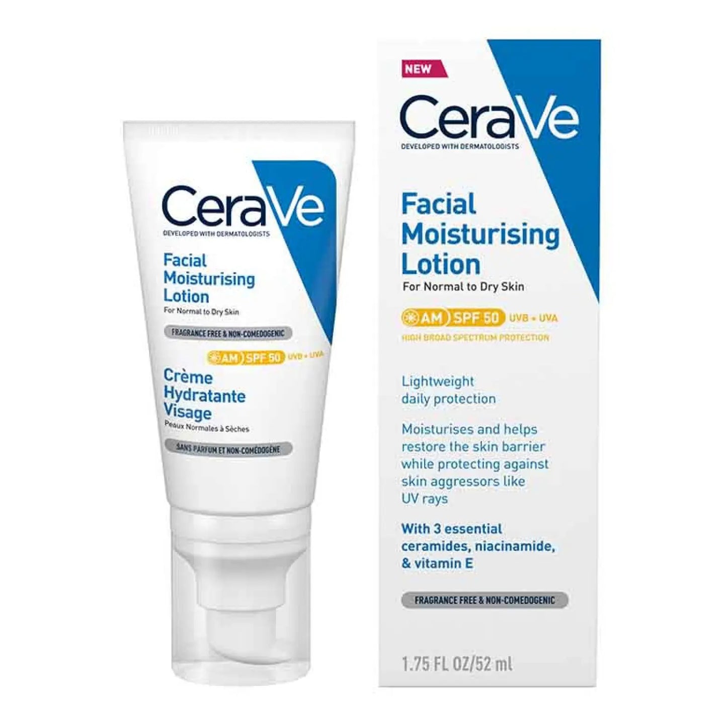Cerave Am Facial Moisturising Lotion Spf50 52ml