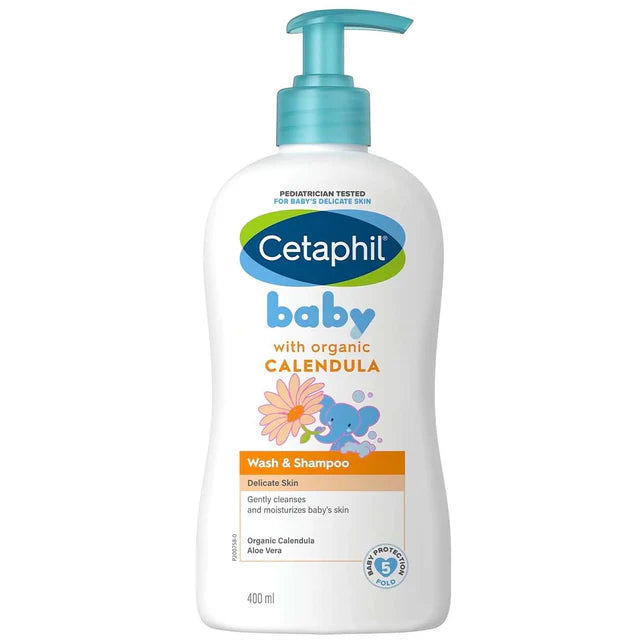 Cetaphil Baby Wash And Shampoo W Organic Calendula 400Ml