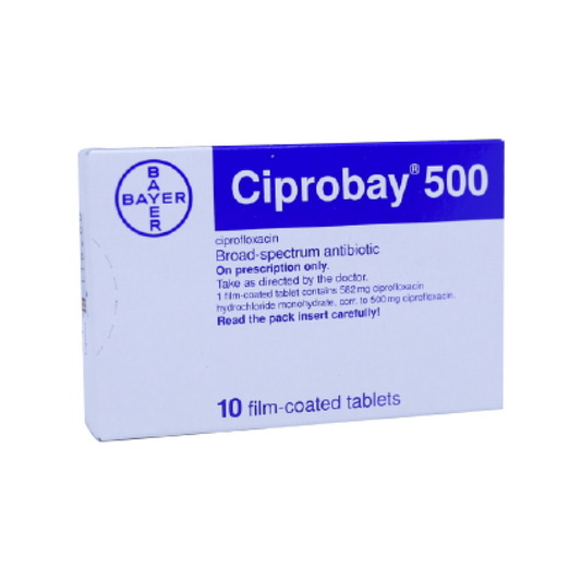 Ciprobay 500mg Film Coated Tablets 10'S