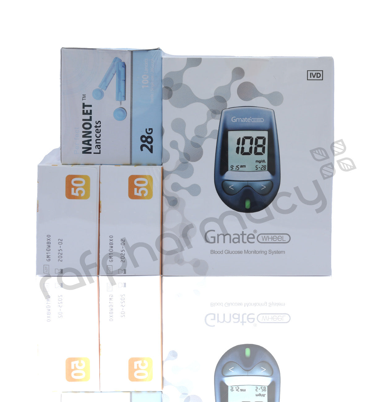 COMBO PACK GMATE WHEEL PG-300+100 TEST STRIPS +110 LANCETS