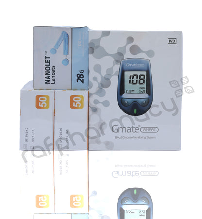COMBO PACK GMATE WHEEL PG-300+100 TEST STRIPS +110 LANCETS