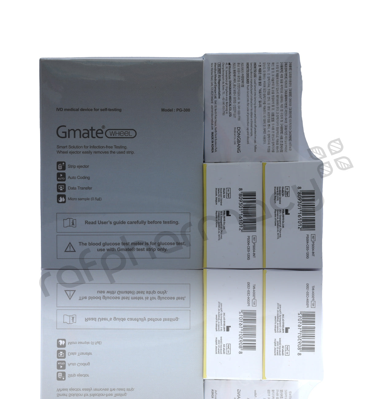 مجموعة كومبو GMATE WHEEL PG-300 + 100 شريط اختبار + 110 مشرط