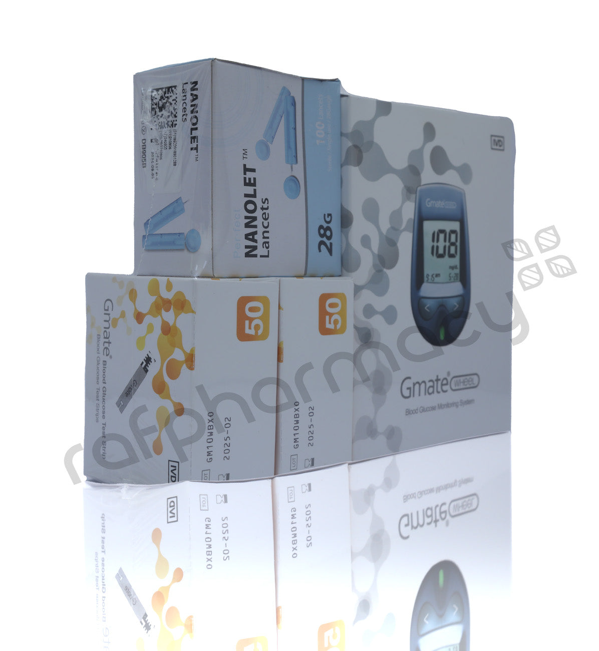COMBO PACK GMATE WHEEL PG-300+100 TEST STRIPS +110 LANCETS
