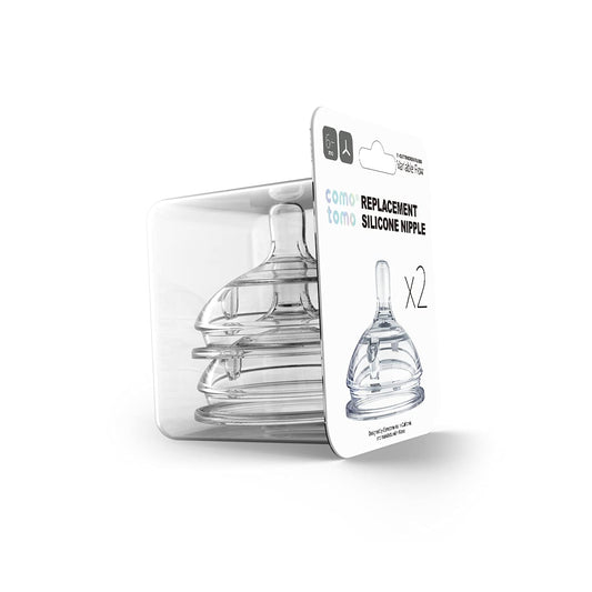 Como Tomo Replacement Silicone Nipples-Variable Flow-2/Pack