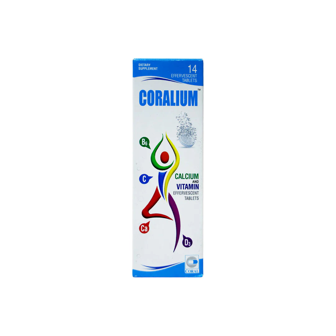 Coralium Calcium&Vitamin Effervescent Tablets 14'S