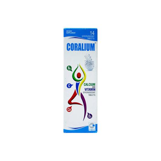 Coralium Calcium&Vitamin Effervescent Tablets 14'S