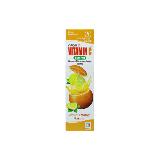 Coral's Vitamin C 500Mg Effervescent Tablets 20'S