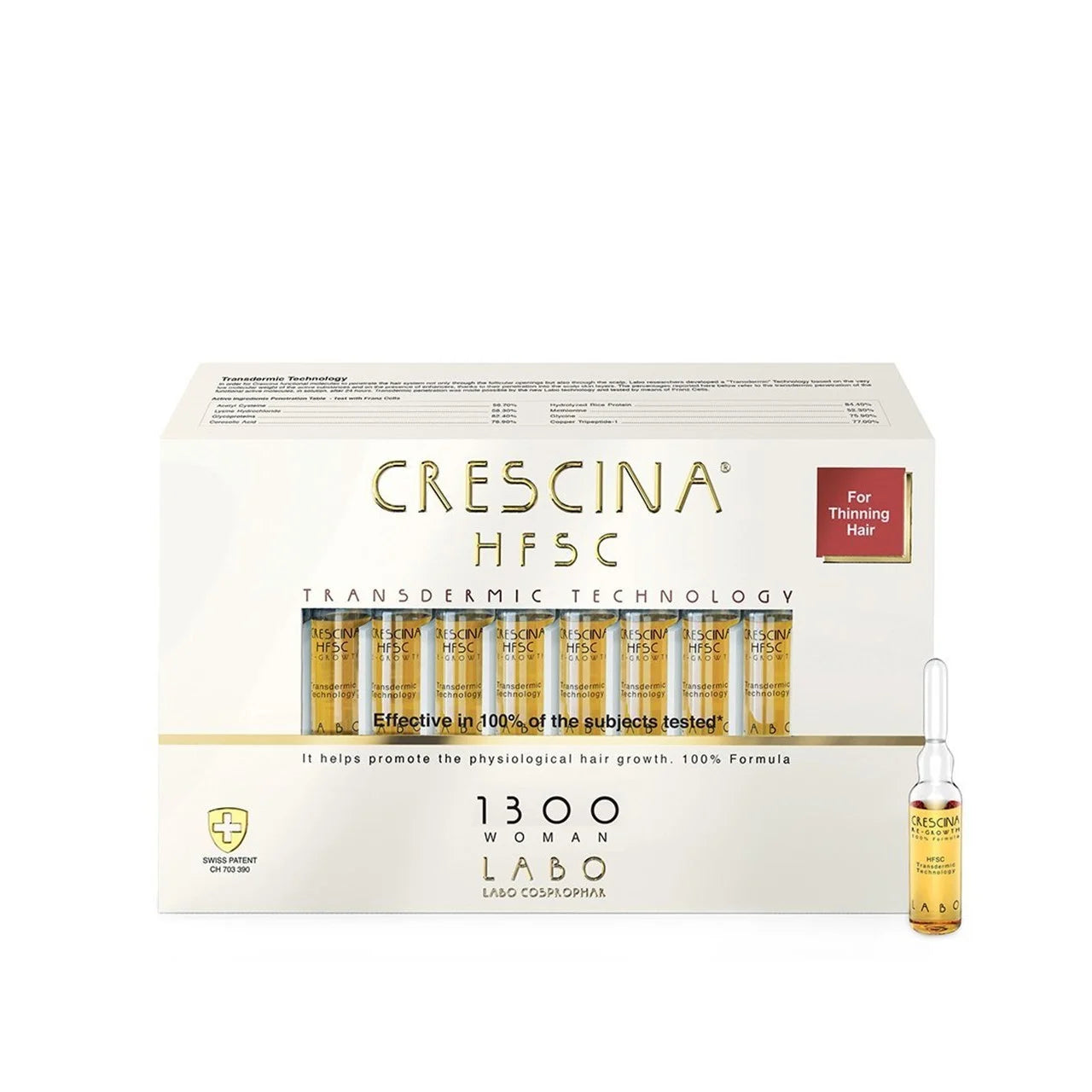 Crescina Hfsc Transdermic 1300 Woman For Thinning Hair Ampoule 20'S