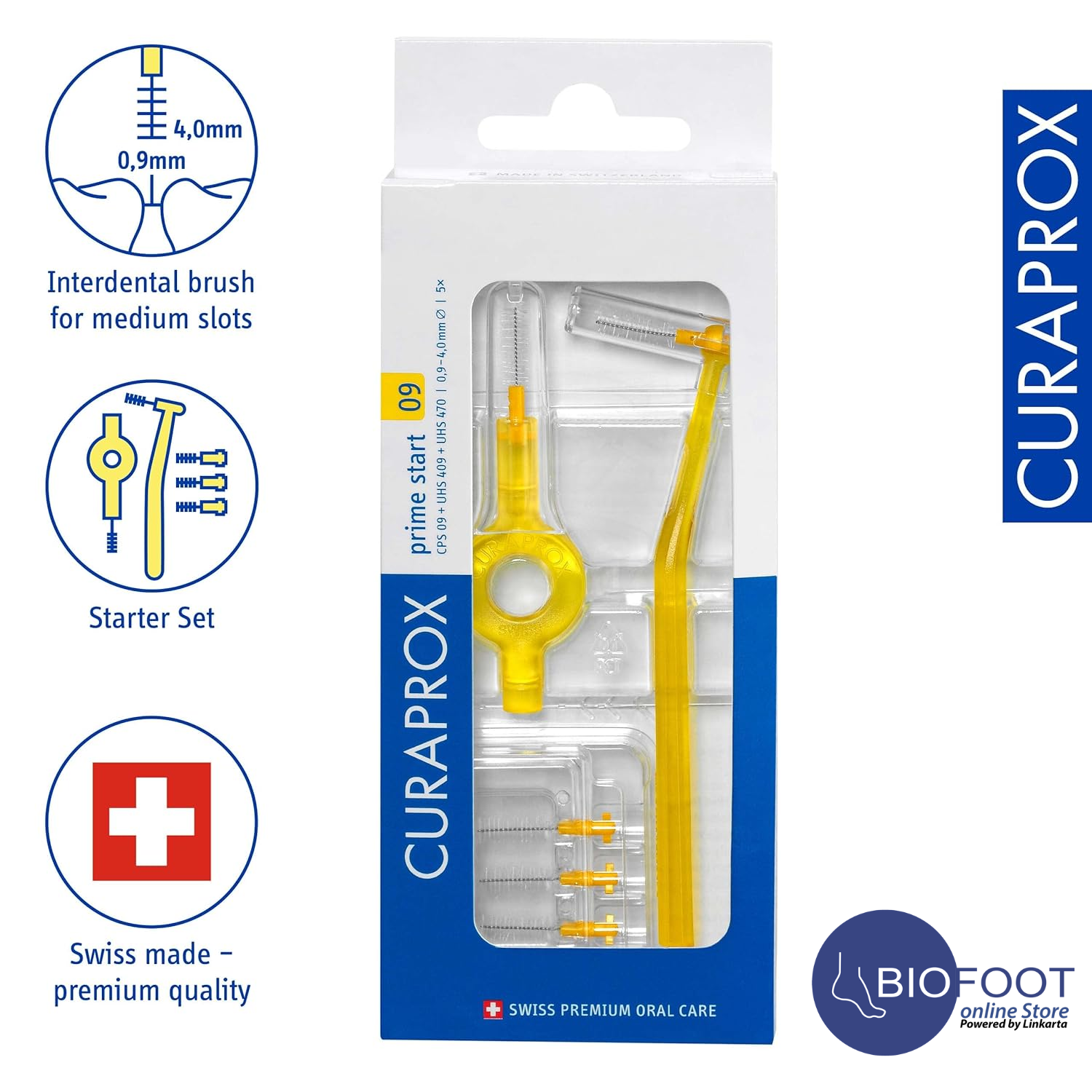 فرشاة بين الأسنان CURAPROX PRIME START CPS09 مع حامل