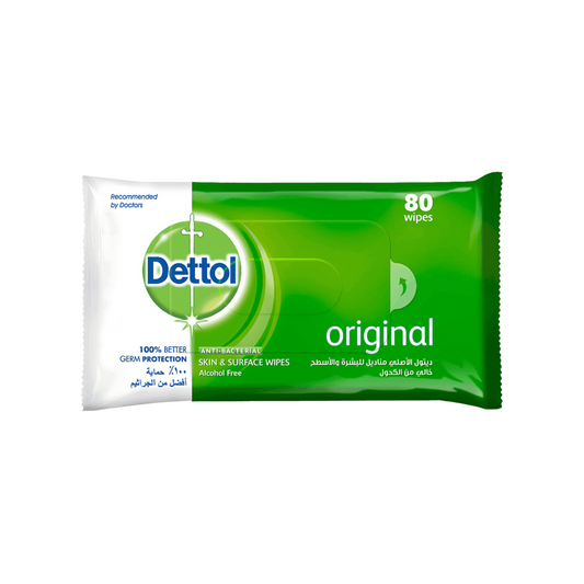 Dettol Antibacterial Skin & Surface Wipes 80'S