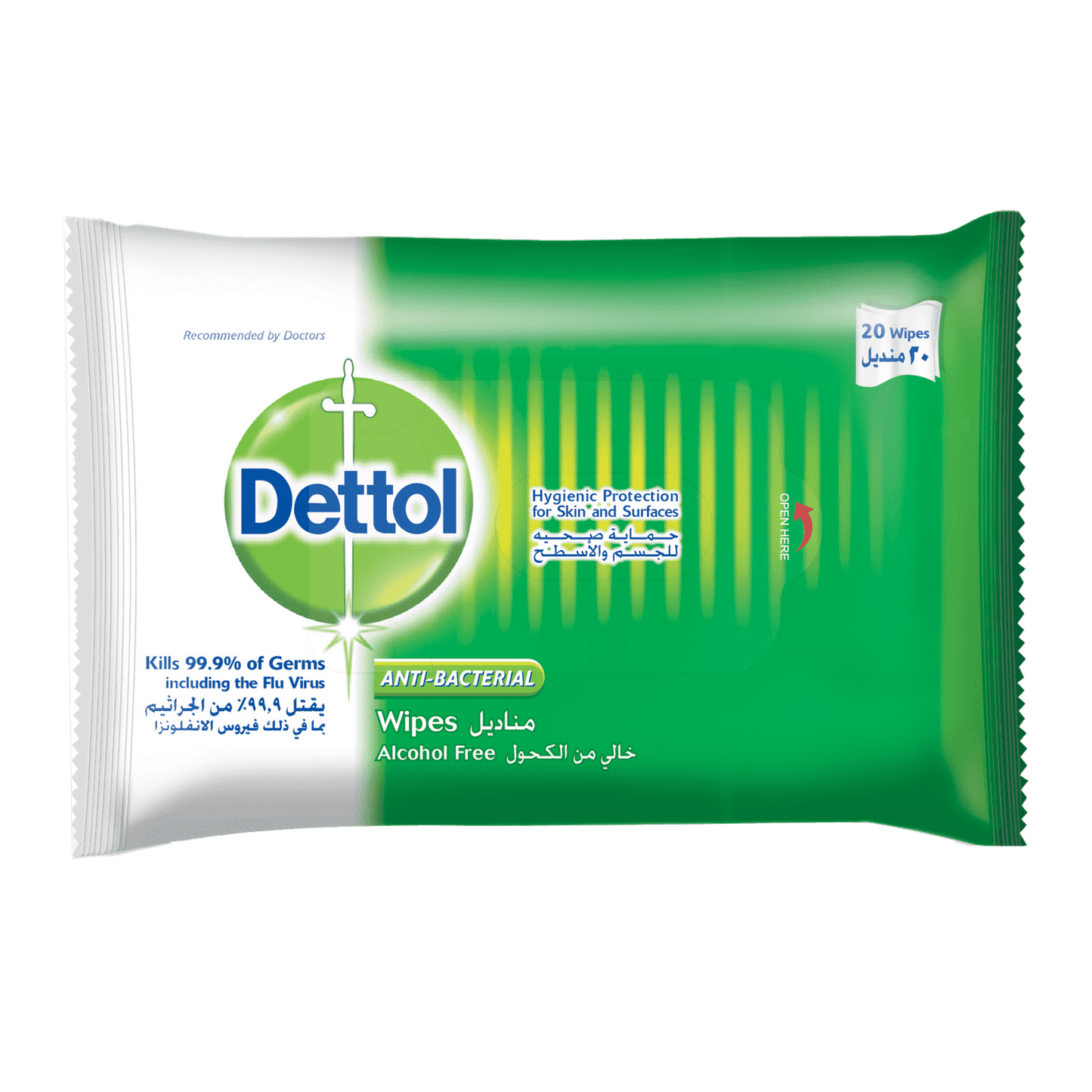DETTOL ANTIBACTERIAL SKIN WIPES 20'S