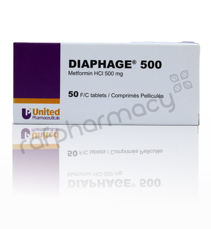 Diaphage 500mg Tablets 50'S