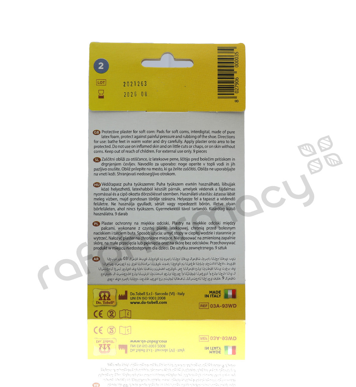 DO.TOBELL PROTECTIVE PLASTER FOR SOFT CORN 9'S