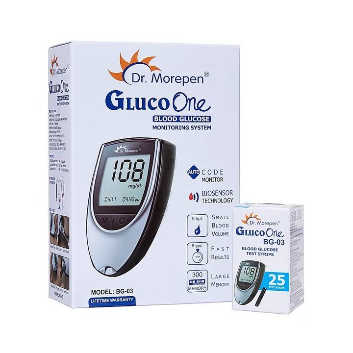 Dr. Morepen Gluco One Blood Glucose Monitoring System + 25 Strips