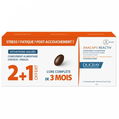 Ducray Anacaps Active+ Capsules 30'S 2+1 Free