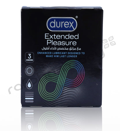 DUREX EXTENDED PLEASURE CONDOMS 3'S