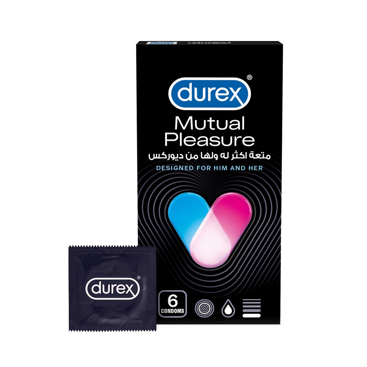 DUREX MUTUAL PLEASURE CONDOMS 6'S