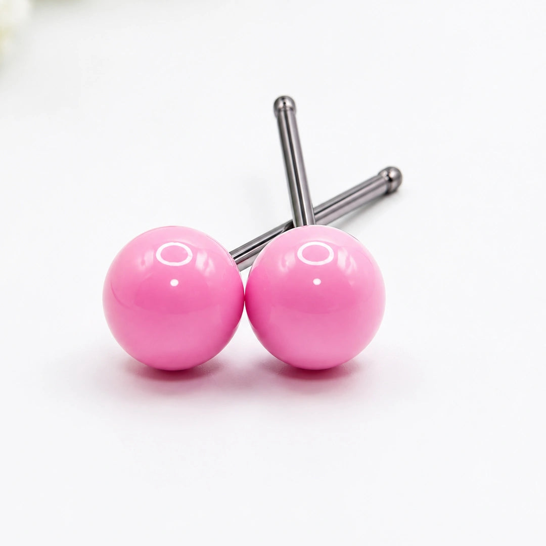 Ear Sense  K14 3mm Pink Ball Studs