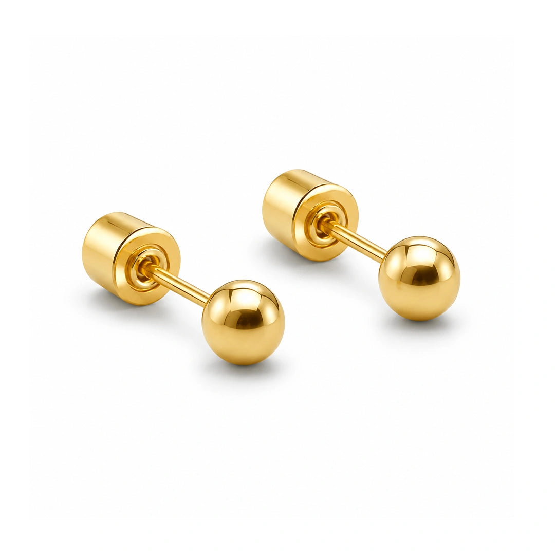 Ear Sense K26 3mm Gold Ball Studs