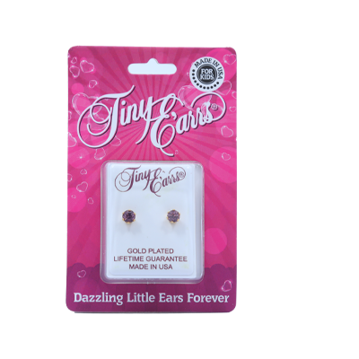 EARRS EB154 3MM PINK CUBIC ZIRCONIA