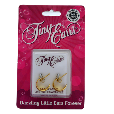 أقراط دائرية صغيرة سادة