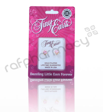 Earrs Square Pink Cubic Zirconia