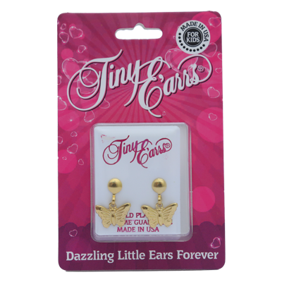 EARRS STUD BUTTERFLY DROP