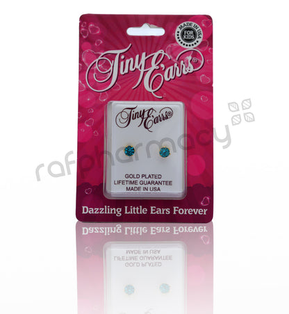 أقراط TE109-12-أقراط صغيرة مقاس 4 مم من تيفاني ديسمبر الذهبي