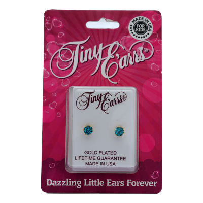 EARRS TE109-12-TINY EARRS 4MM TIFFANY DECEMBER GOLD