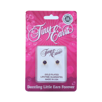 EARRS TE109-2-4MM TIFFANY FEBRUARY GOLD