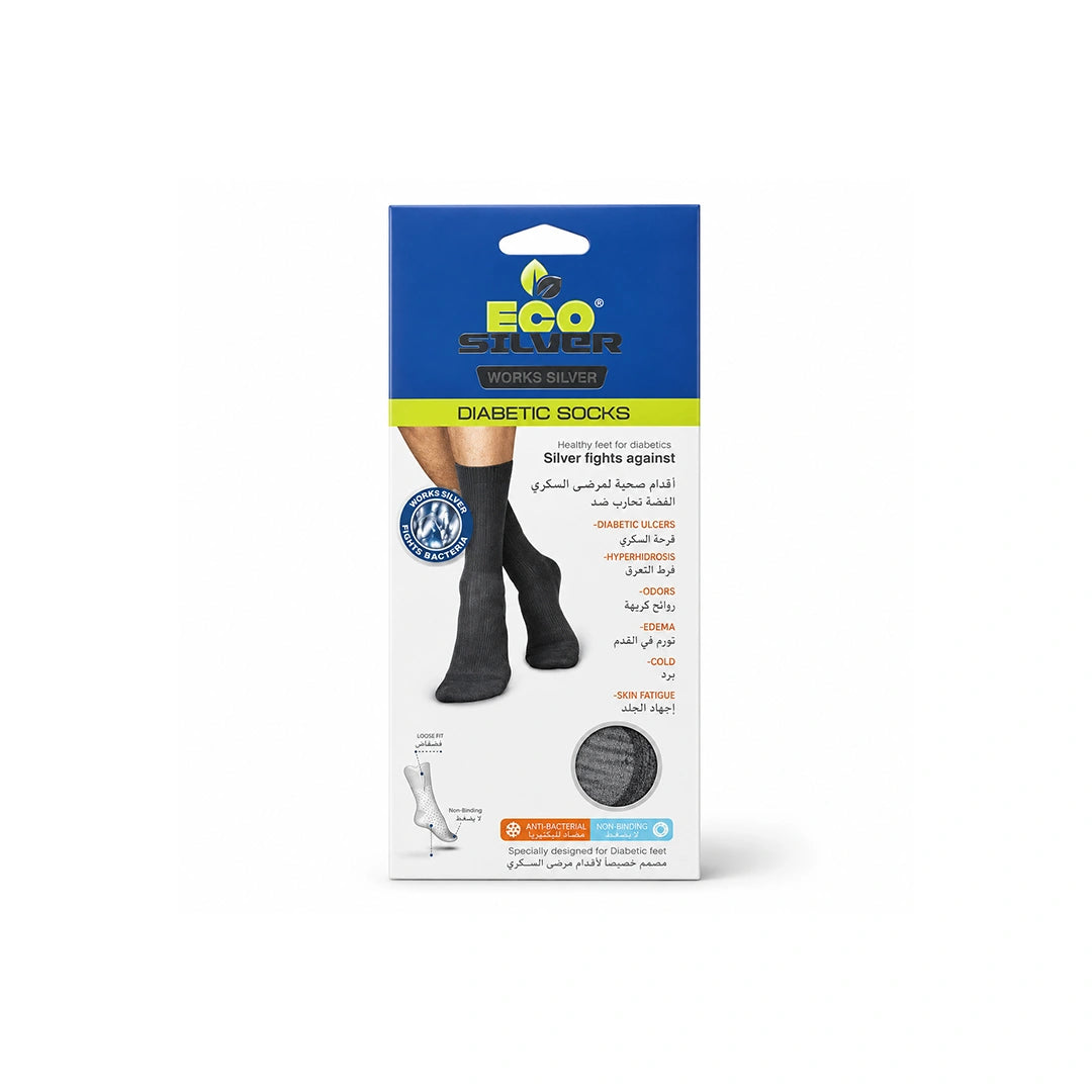 Eco Silver Diabetic Socks Gray 35-38