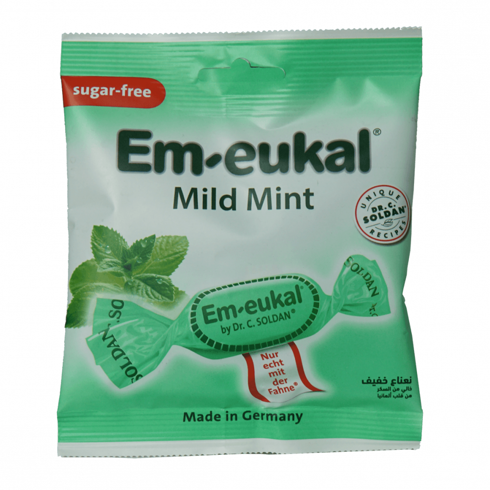 Em-Eukal Mild Mint Drops Sugar Free 50G