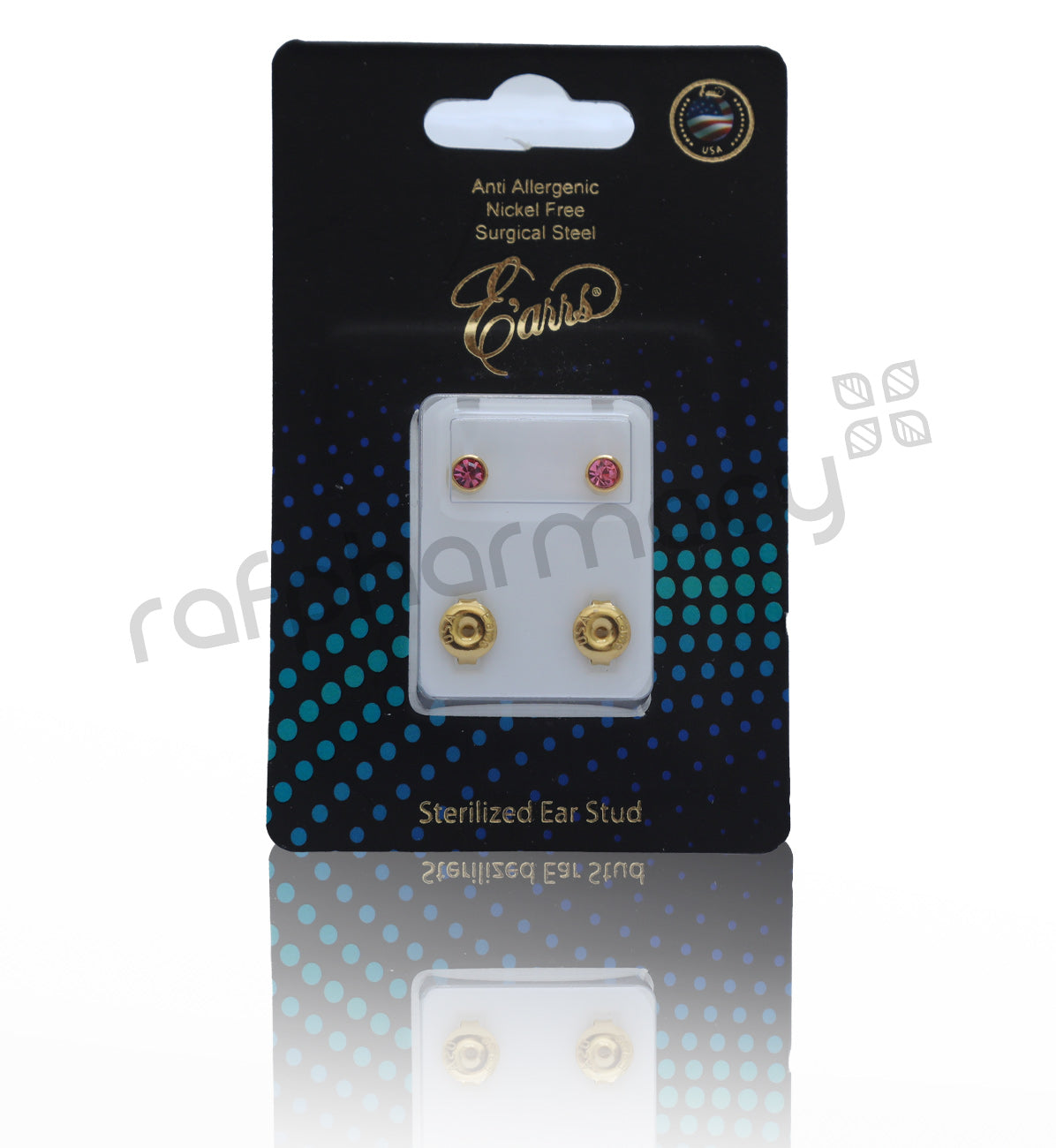 EPS401-10G-PIERCING STUD STERILIZED GOLD EARRING-OCTOBER