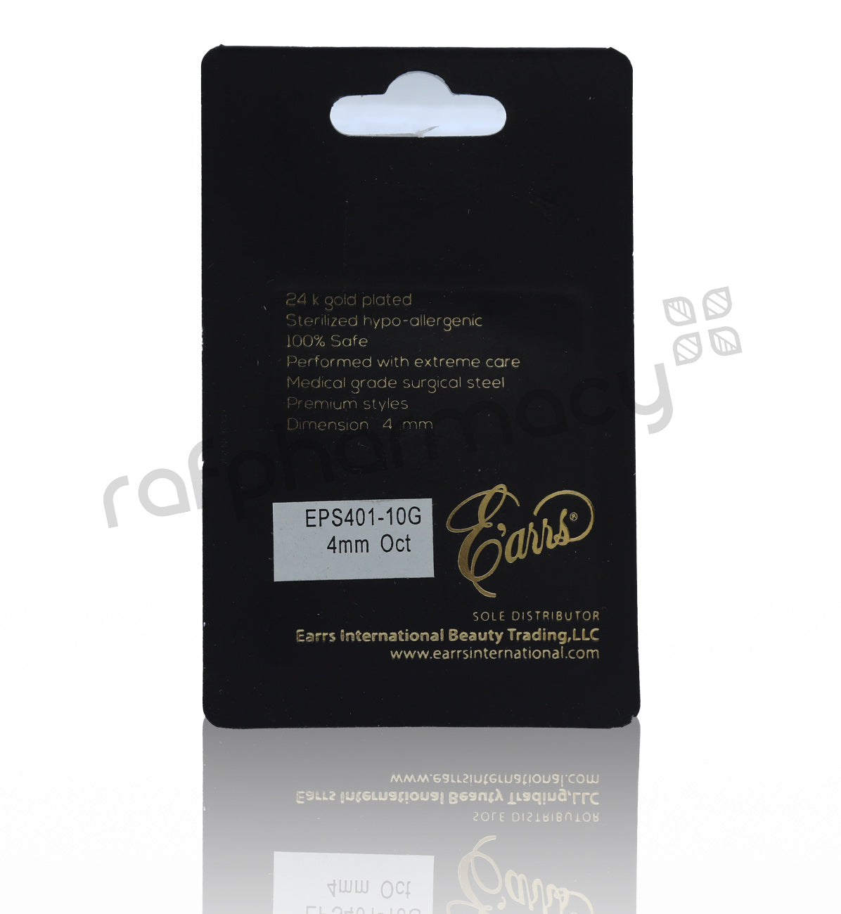 EPS401-10G-PIERCING STUD STERILIZED GOLD EARRING-OCTOBER