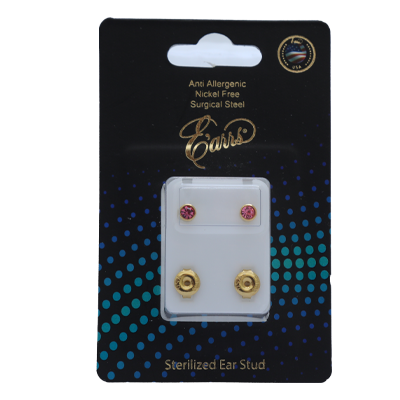 EPS401-10G-PIERCING STUD STERILIZED GOLD EARRING-OCTOBER