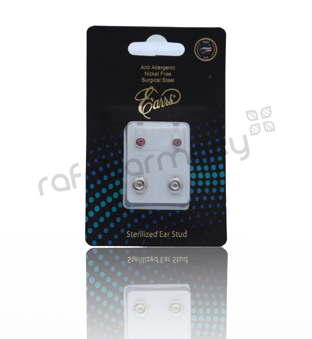 EPS401-10S-PIERCING STUD STEEL STERILIZED EARRING-OCTOBER