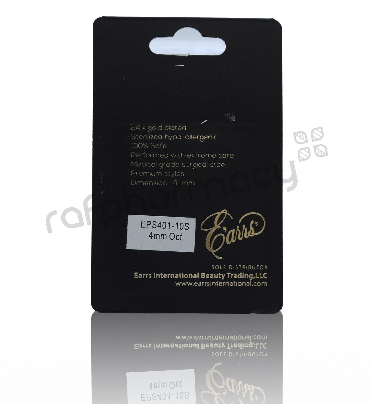 EPS401-10S-PIERCING STUD STEEL STERILIZED EARRING-OCTOBER