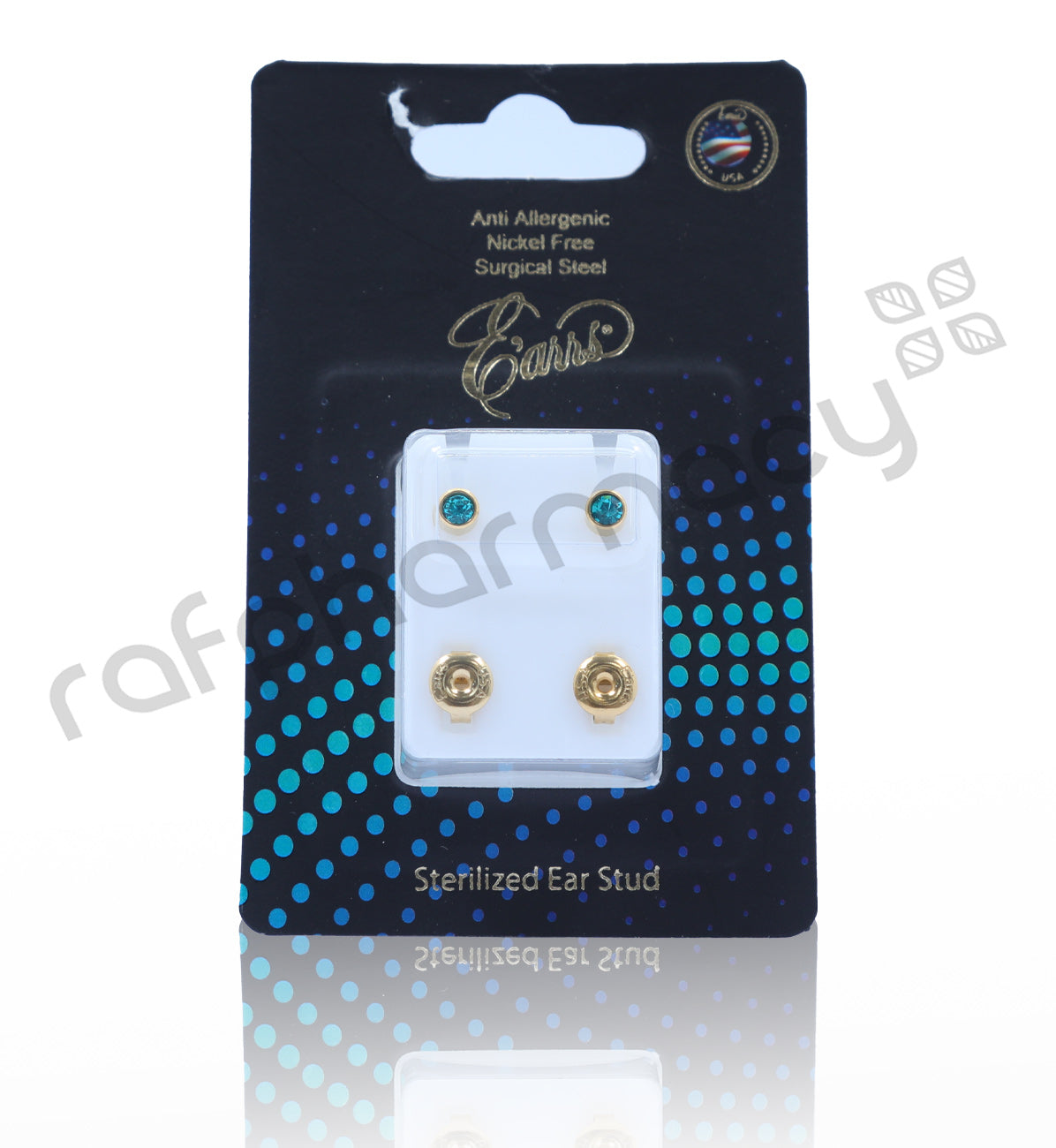 EPS401-12G-PIERCING STUD STERILIZED GOLD EARRING-DECEMBER