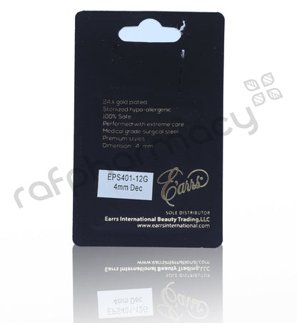 EPS401-12G-PIERCING STUD STERILIZED GOLD EARRING-DECEMBER