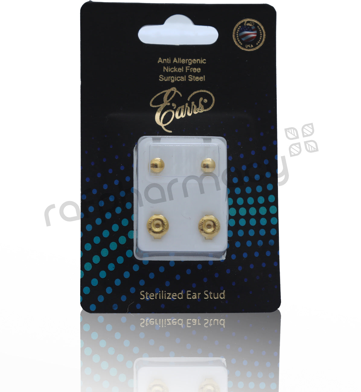EPS401-13G-PIERCING STUD 4 MMFULL MOON-GOLD