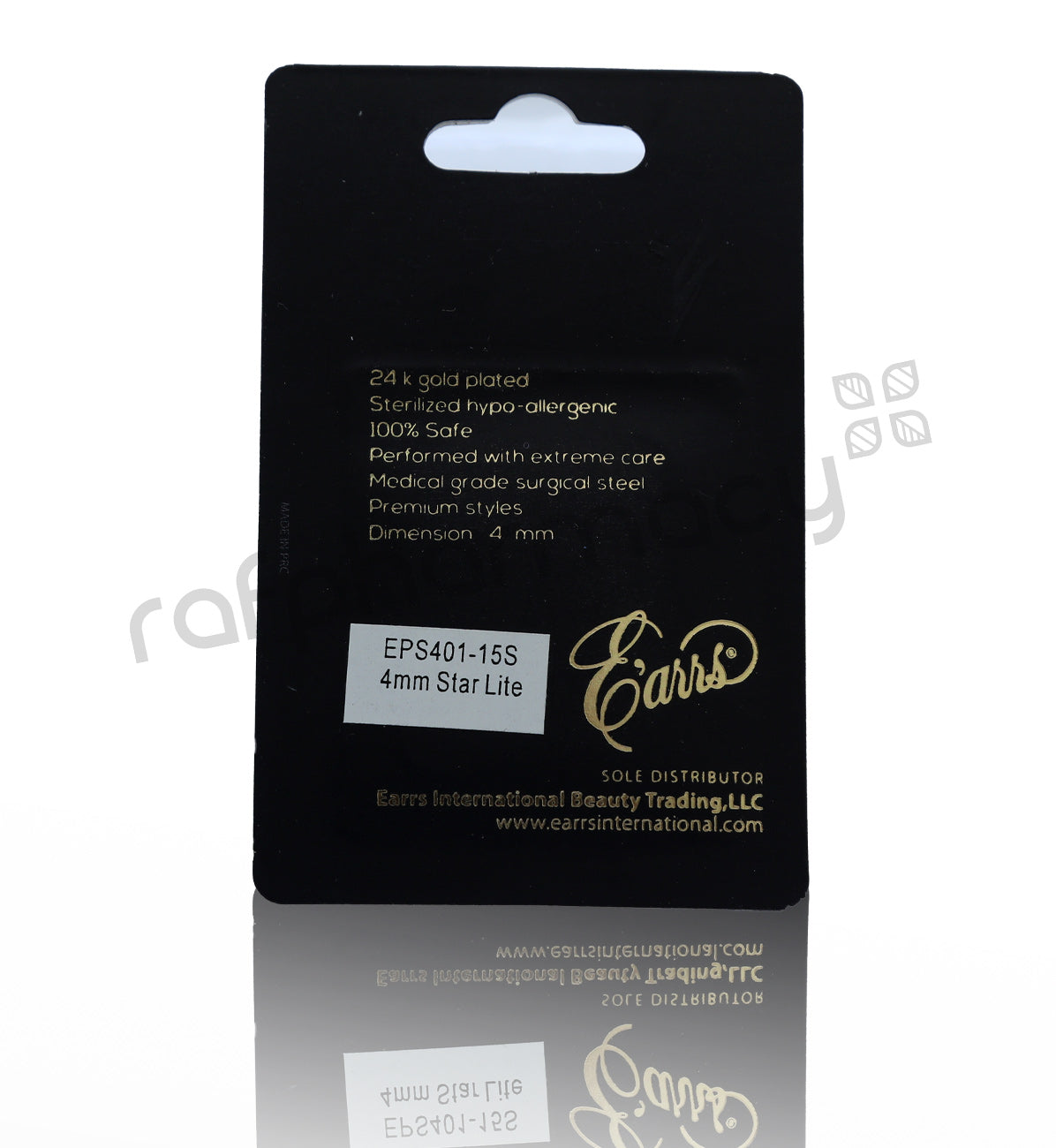 EPS401-15S-PIERCING STUD 4MM STAR (1.5MM CRYSTAL)-SILVER