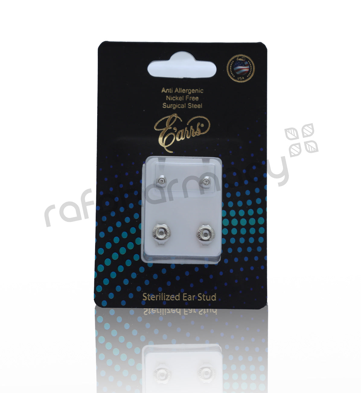 EPS401-16S- مسمار ثقب 4 مم على شكل قلب (كريستال 1.5 مم) - فضي