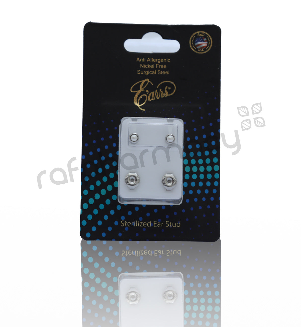 EPS401-17S-PIERCING STUD STERILIZED STEEL 4 MM PEARL
