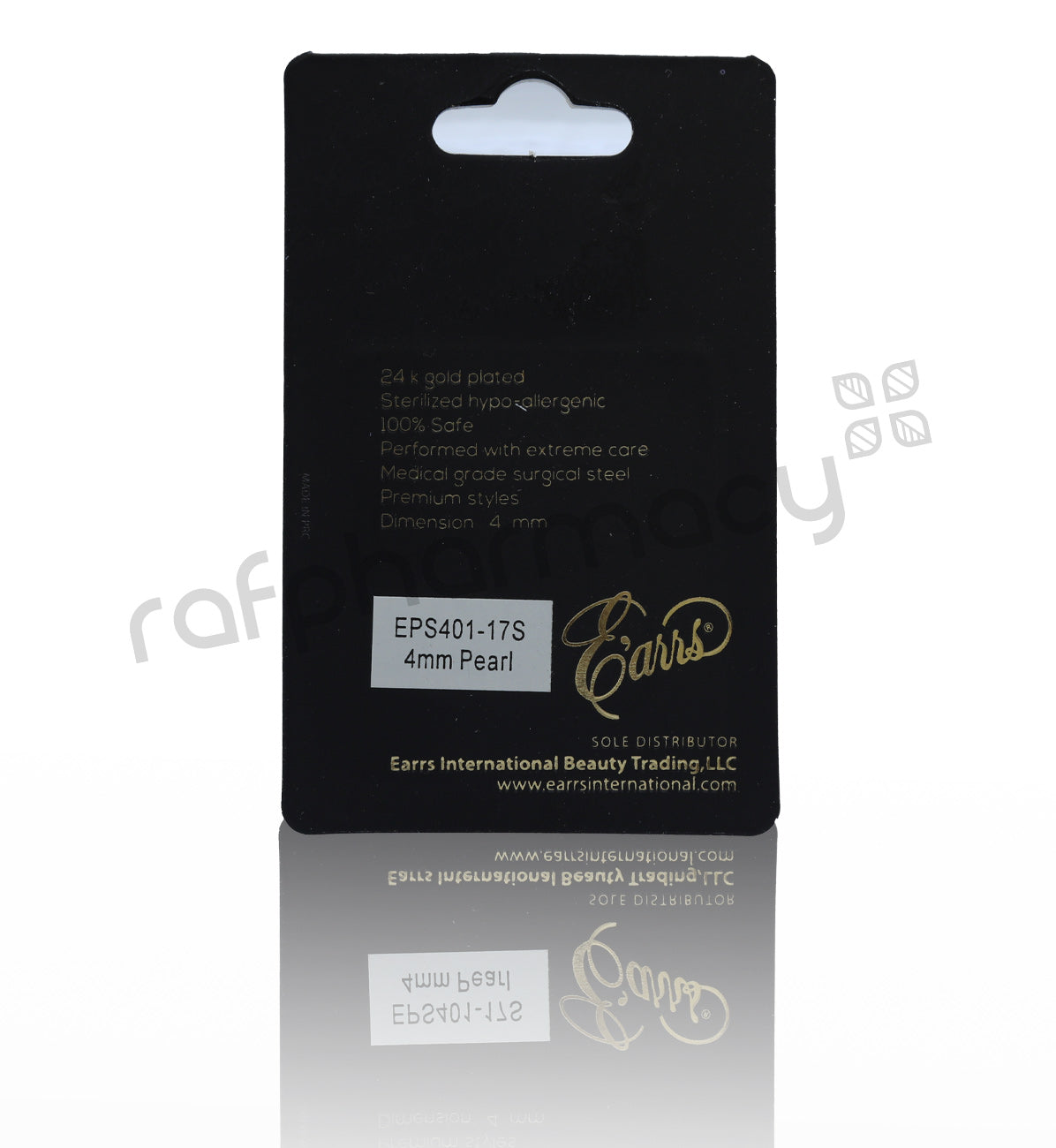 EPS401-17S-PIERCING STUD STERILIZED STEEL 4 MM PEARL