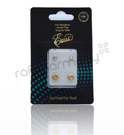 EPS401-18G-PIERCING STUD STERILIZED BAZEL 4 MM RAINBOW